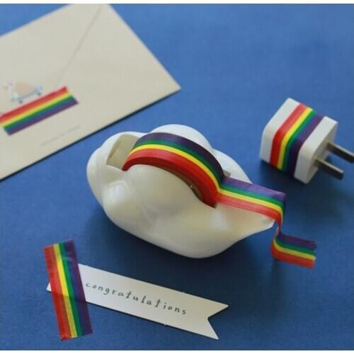 Creative Cloud Rainbow Tape Dispenser Adhesive Tape Plastic Tape Seat Cutting Tape