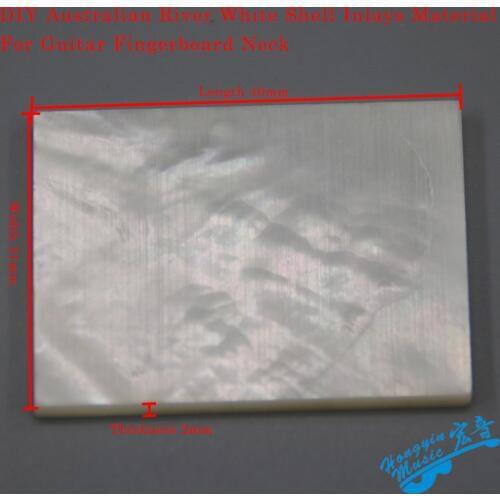 DIY Inlays Material For Guitar Fingerboard Neck Australian River Shell White Shell Block Guitar Parts & Accessories 40*31*2mm