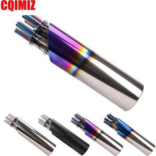 Modified Motorcycle Exhaust Pipe Exfoliate Gatling Gun Style Can Rotate Motorbike Scooter Exhaust End Pipe Mufflers