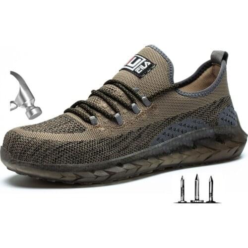 Mens Outdoor Steel Toe Cap Indestructible Shoes Sneakers Men Puncture Proof Work & Safety Boots Shoes Anti Slip