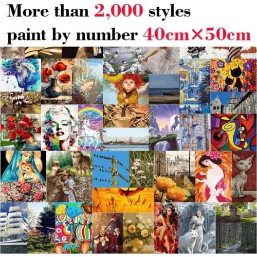Mileelife Paintting By Numbers for Kids Adults DIY Beginner Oil Painting Kit Home Decoration