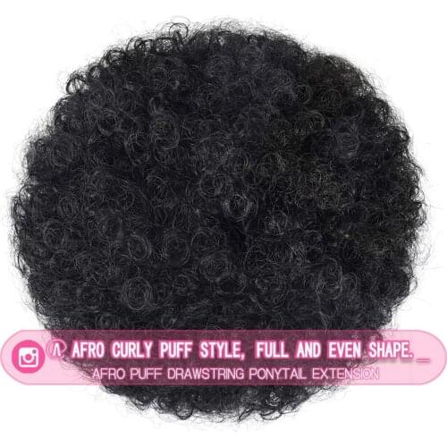 Afro Puff Drawstring Ponytail Extension for Black Women Short Synthetic Afro Puff Ponytail for Natural Hair