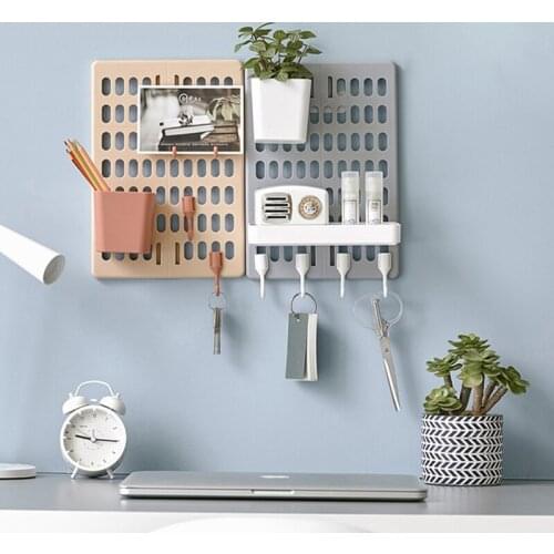 Pegboard Wall Shelves Mounted Organizer for Decoration No Drilling Easy Assembly