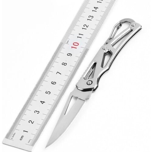 Outdoor Camping Hiking Portable Stainless Steel Folding Knife Essential Multifunctional Small Tool Fruit Knife Emergency Surviva