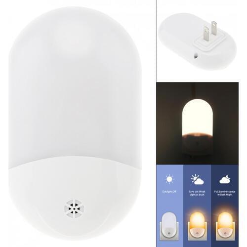 Plug-in LED Night Light with Smart Dusk to Dawn Sensor Automatic Dimming Britness Wall Light for Bedroom Bathroom Kitchen