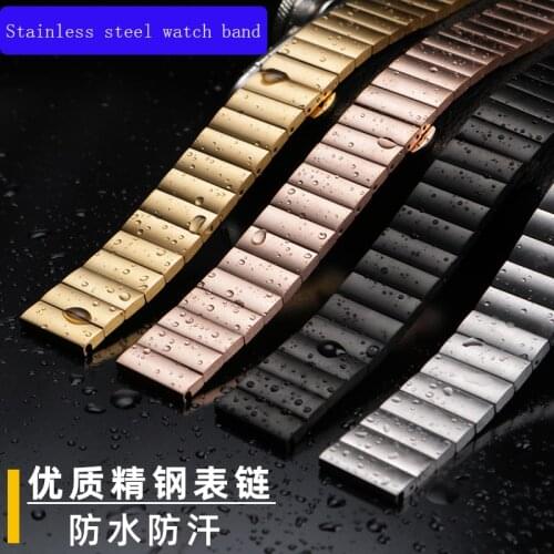 Unisex stainless steel smart watch strap for Huawei Samsung MLB CAT Waterproof sweat wristband steel bracelet 20mm 22mm