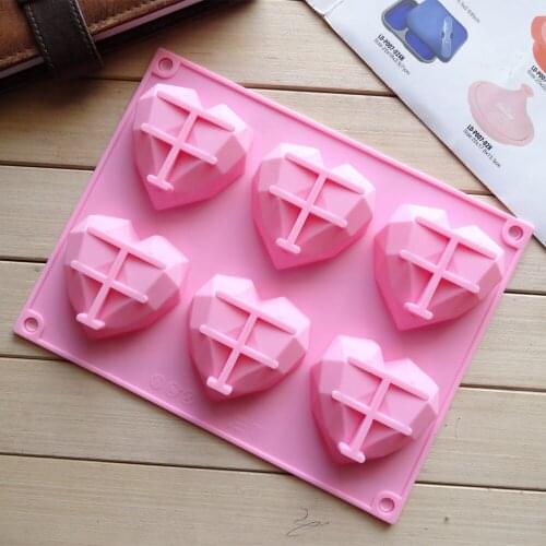 18 years new silicone cake mold 6 even love pudding jelly mold