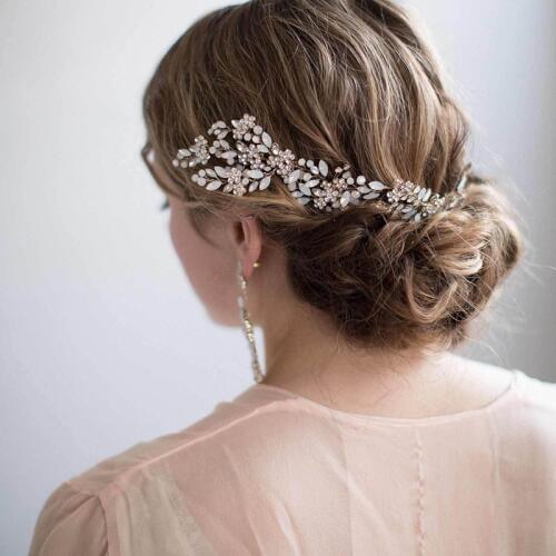 Wedding Hair Combs Hair Accessories Women Head Jewelry Piece Bridal Hair Ornaments Crystal Hair Clip Gold Headpiece Decoration