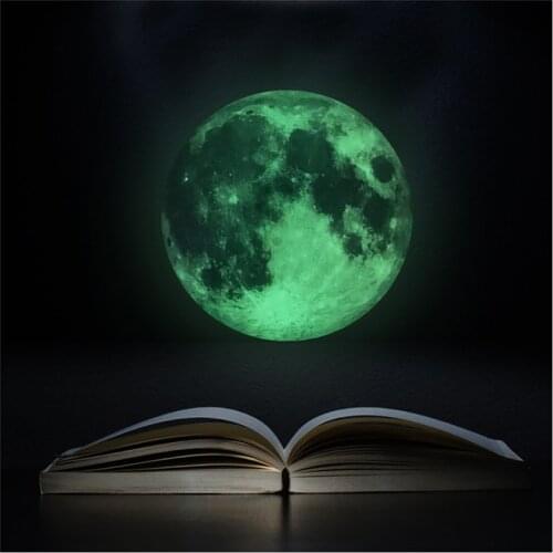 3D Luminous Moon Glow Wall Stickers Glow Bedroom Baby Kid Room In The Dark Home Decor Wall Stickers Home Decorations Accessories