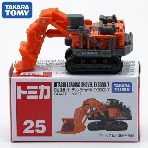 Takara Tomy Tomica Hitachi Loading Shovel Construction Excavator Alloy Diorama Car Model Collection Miniature Carros NO25 Toys
