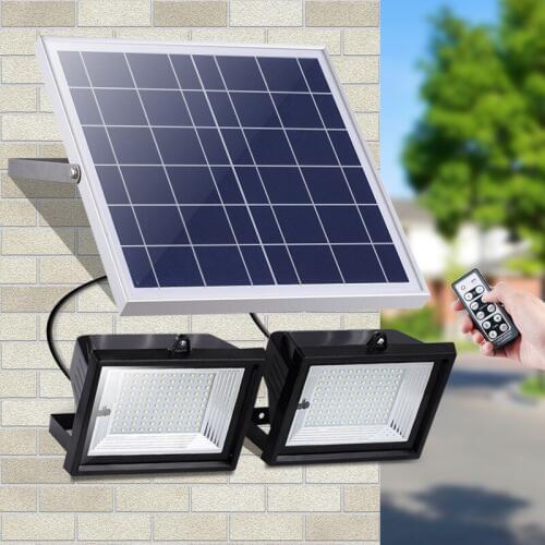 Outdoor high lumems 60led chip solar led flood light for garden with remote controller
