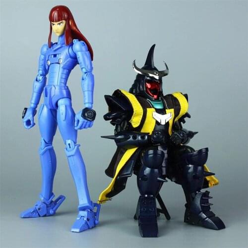 In Stock Lutoys Model Ronin Warriors YoroiDen Samurai Troopers Darkness General Shuten Doji Metal Cloth Armor Plus Figures