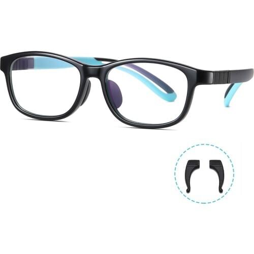 Veshion blue light blocking girl child glasses optical tr90 boy fashion square glasses frame kids clear lens transparent
