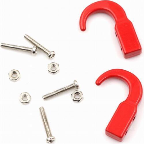 1:10 Scale RC Car Decoration 2pcs Metal Tow Hook for Rock Crawler Traxxas TRX-4 Axial SCX10 90046 RC4WD D90 TF2 Tamiya CC01