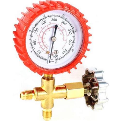 1 Pc 1/4 SAE Thread Air Conditioner Refrigeration Single Manifold Pressure Gauge Tool
