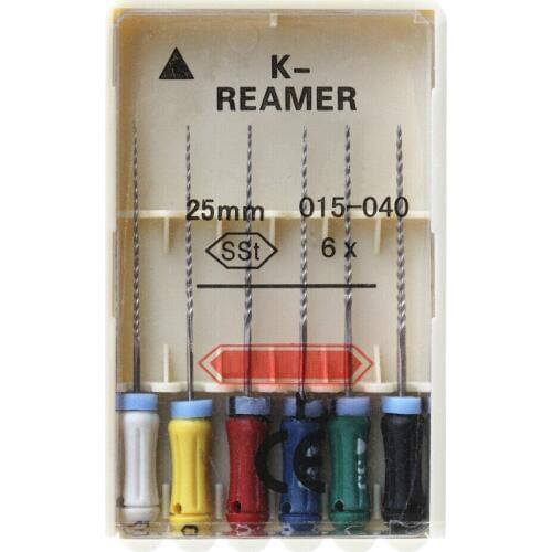 10 Packs Dental K-REAMER FILE 21mm & 25mm15-40 Endodontic Hand Use Stainless Steel endo Root Canal Files
