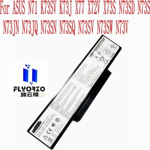100% Brand new 56WH/5200mAh A32-K72 battery For ASUS N71 K73SV K73J X77 X72V X73S N73SD N73JN N73JQ N73SN N73SQ N73SV Laptop