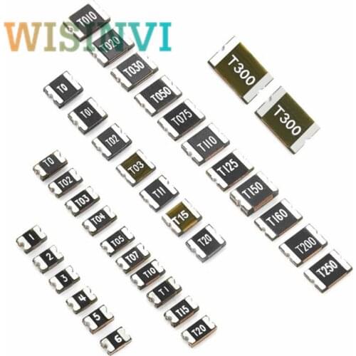 100PCS PTC FUSE 1812 0.1A/0.2A/0.5A/0.75A/1.1A/1.5A/1.6A/2A/2.6A/3A/3.5A 6-60V SMD PPTC Resettable Fuses 100mA 200mA 500mA 750mA