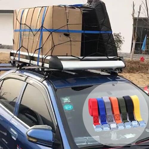 2M Buckle Tie-Down Belt Cargo Straps For Car Motorcycle Bike With Metal Buckle Tow Rope Strong Ratchet Belt For Luggage Bag