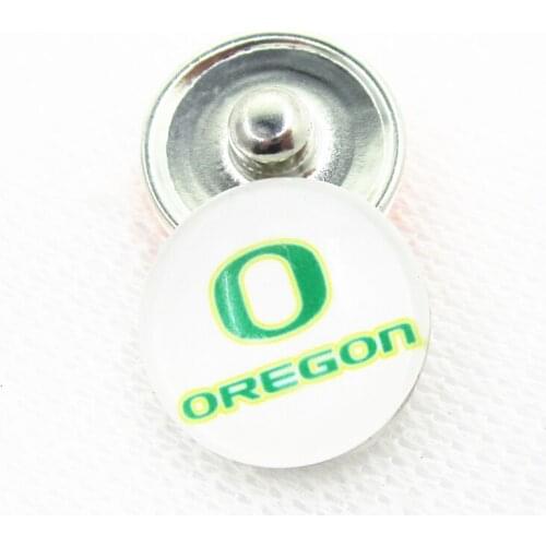 20pcs/lot University of Oregon Snap Buttons for 18mm Sport Team Snap Bracelet&Bangles DIY Snap Jewelry Charms
