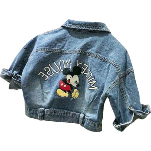 2021 New Toddler Boys Girls Sweatshirt Jacket Coat Fashion Children Clothes Cute Mickey Cartoon Outfit Clothing For 1-8 Years