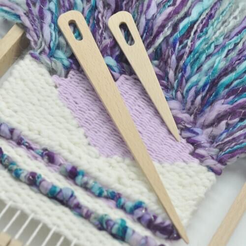 5pcs/set Wood Weaving Shuttle Crochet Needle Hand Loom Stick Tapestry Knit DIY H58C