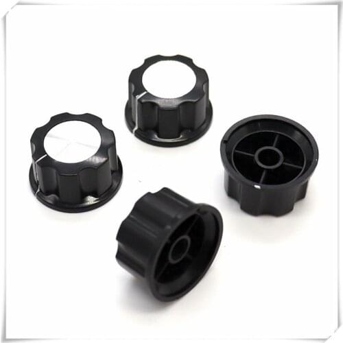 5 Pieces Plastic Flower Shaft Knob Diameter 27mm Height 15mm Potentiometer Encoder Knob Gear Shaped Inner Hole 6mm