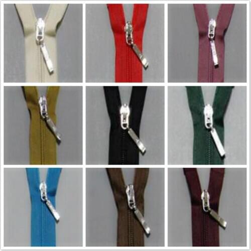 50pcs/lot 3# Long Nylon Coil Lace Zipper Repair Single Open End Jacket Clothing Shirt Sewing Accessories Wholesale