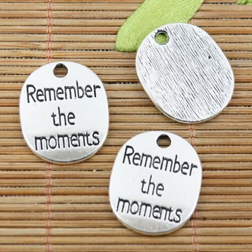 6pcs tibetan silver color Remember the monments charms EF2316