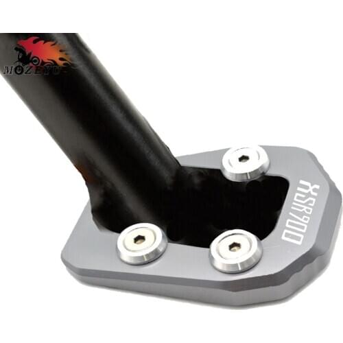 XSR 900 XS R900 Moto Accessory Enlarge Pads CNC Kickstand Main Side Stand Enlarger Support Pad For YAMAHA XSR900 2017 2016 pads