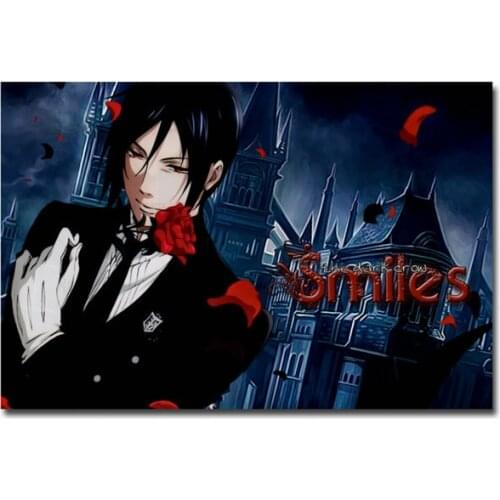 Diy 5D Diamond Cross Stitch Black Sebastian Diamond Painting Anime Character Rhinestone Embroidery Home Decoration Handmade Gift