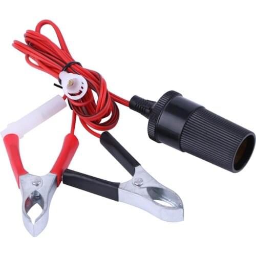 Car Battery Clips Female Car Cigarette Lighter Power Socket to Battery Clip-On Crocodile Clip for Digital Device Car Accessories