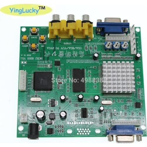 Free shipping 2pcs Arcade Game RGB TO VGA Converter PCB hd Arcade CGA to VGA Convertor one VGA output for LCD monitor machine