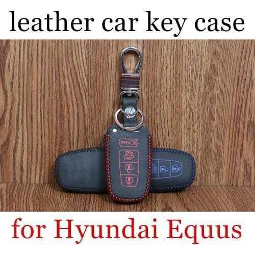 Only Redgreat quality fit for Hyundai Equus Hand sewing DIY car styling Car key cover car key case Genuine leather
