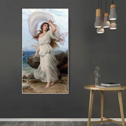 Citon Thomas Francis Dicksee《Miranda,1895》Canvas Art Oil Painting Famous Artwork Picture Modern Wall Decor Home Decoration