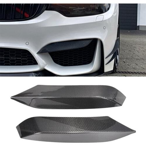 For BMW F80 M3 F82 M3 M4 2014 2015+ Carbon Fiber Front Lip Splitters Bumper Car Styling Accessories