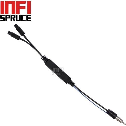 Double radio antenna radio FM antenna conversion line adapter