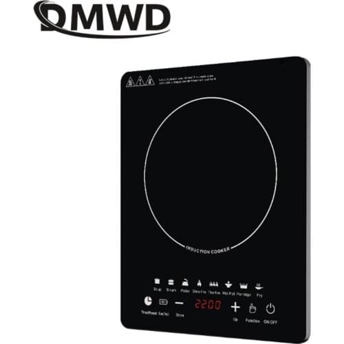 DMWD 2200W Household Induction Cooker Electromagnetic Oven Waterproof Electric Stove Smart Touch Control Heating Plate 110/220V