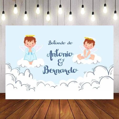 Mehofond Photography Background Cartoon Angel First Holy Communion Baby Shower Birthday Party Photocall Backdrop Photo Studio