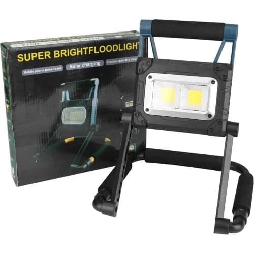 2 Modes Working Light USB/Solar Charging Torch Flashlight Magnet COB LED Outdoor Camping Lamp Portable Lantern Emergency Light