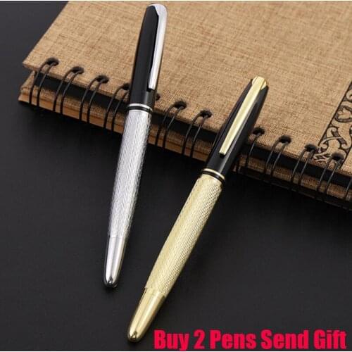 Classic Design High Quality Flower Printing Metal Roller Ballpoint Pen Luxury Business Men Writing Pen Buy 2 Pens Send Gift