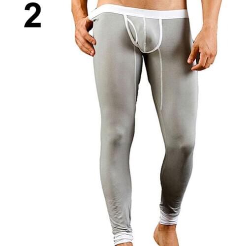 HOT SALES 2021 !!! Mens Fashion Sexy U Convex Pouch Skinny Long Pants Thermal Underwear Leggings