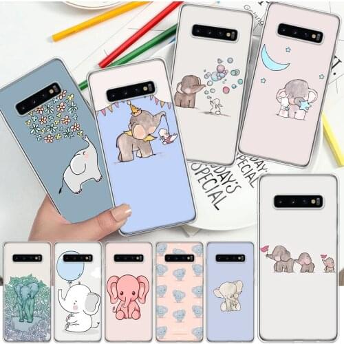 Cute Elephant rabbit Bunny Soft Cover Phone Case For Samsung Galaxy S10 S21 S20 FE S9 S8 S7 Note 10 9 8 Plus Ultra Lite J4 J6