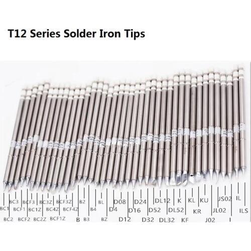 T12 Series Solder Iron Tips T12-BC1 T12-BC2 T12-D52 T12-B for Hakko Soldering Rework Station FX-951 FX-952 Welding Tips Stings