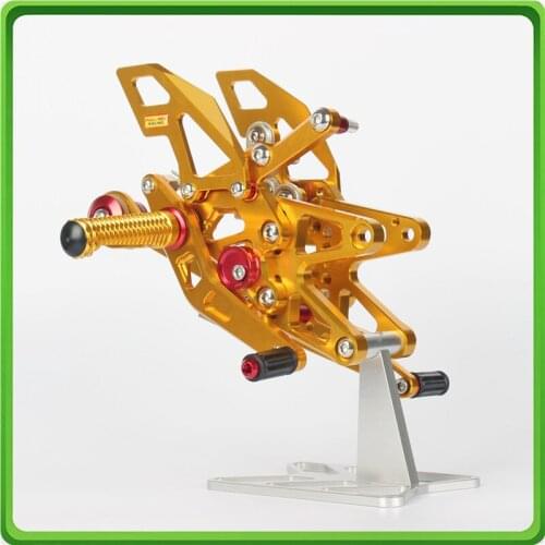 Adjustable Rearsets Rear set footrest foot pegs pedal for Triumph Daytona 675 / Daytona 675R 2013 2014 2015 2016 2017 Gray