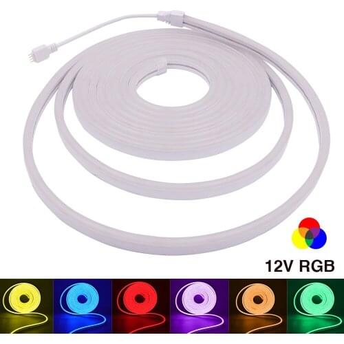 DC 12V RGB Neon Strip Size 6x12mm Waterproof SMD 3535 96 LEDs/m Flexible Tape Ribbon LED Strip Light