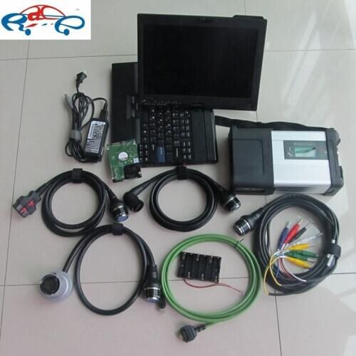 Newest mb star c5 sd connect diagnostic tool with 2019.12v software 500gb hdd with laptop i7cpu 4gb ram tablet x201t