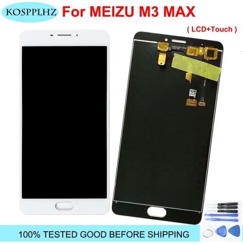 New 6.0" LCD for Mei zu M3 Max Meilan max S685H LCD screen display+touch digitizer NO frame white /black color