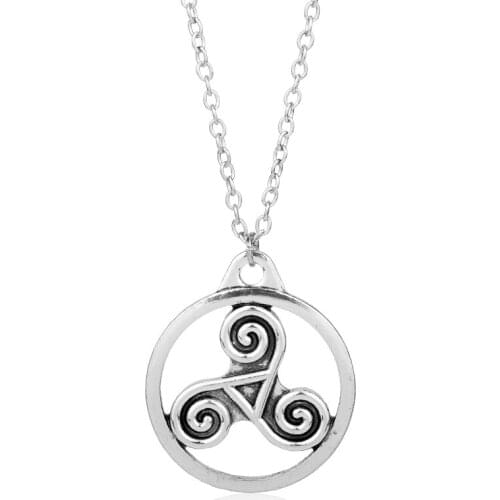 MQCHUN Fashion Teen Wolf Necklace Triskele Triskelion Allison Argent Silver Color Pendant Jewelry for Men and Women-30