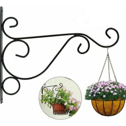 Hanging Plants Bracket Exquisite Garden Decor Portable European Style Flower Pot Wall Planter for Balcony Iron Lanterns Hooks